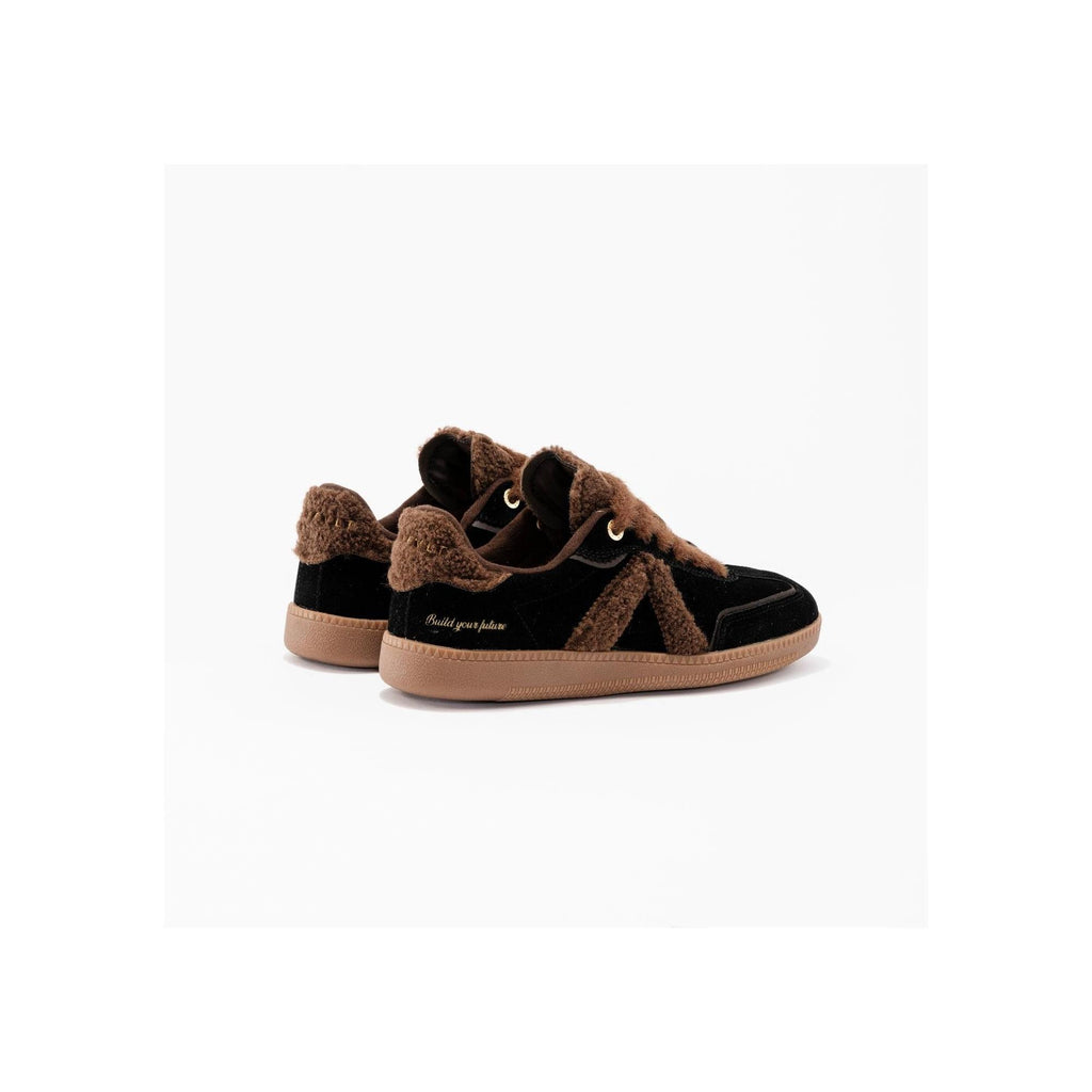 Zapatillas Elite Classic Negro-Marrón-Sherpa