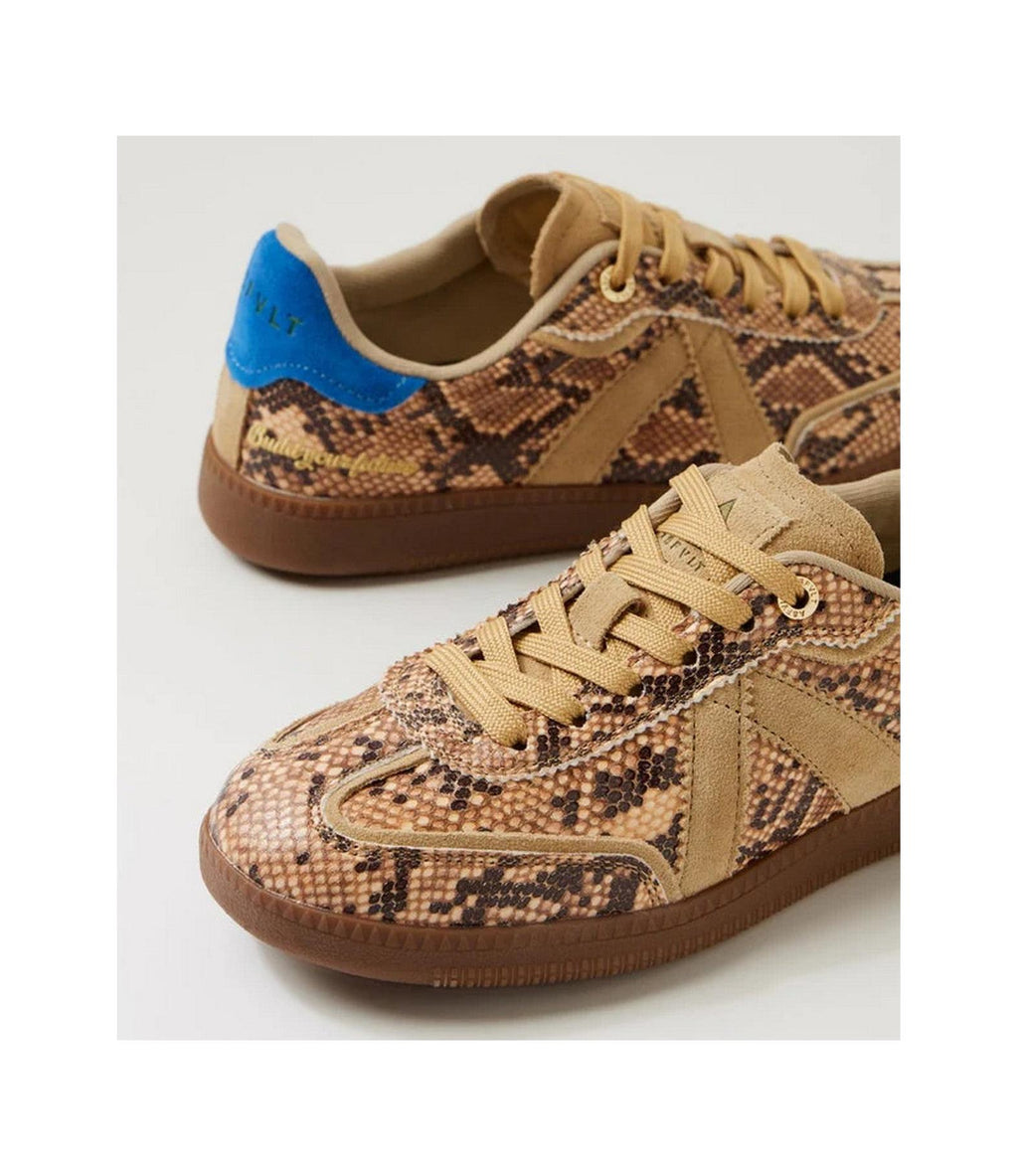 Zapatillas Elite Classic - Serpiente Beige/Azul