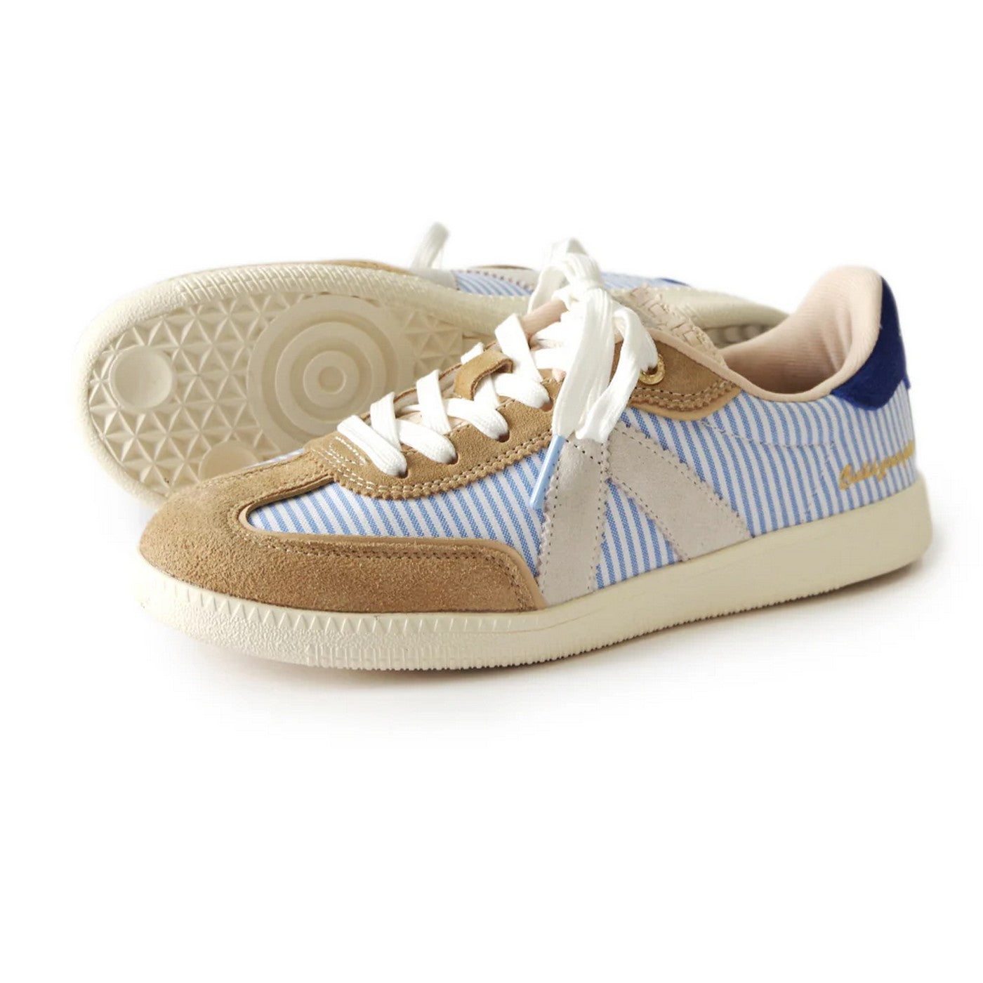 Elite Classic Sneakers - Blue Stripe/Sand