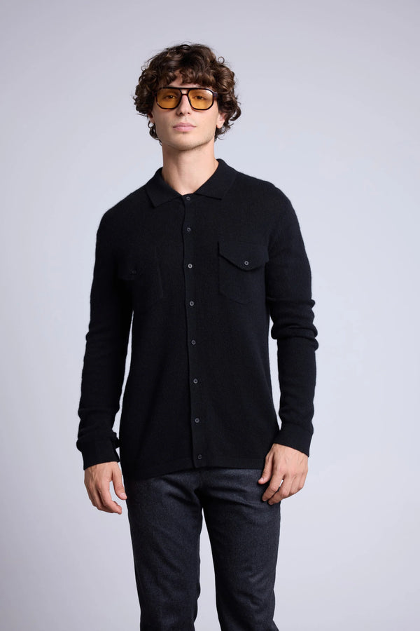 Chemise Eli - Noir - Homme - 100% Cachemire