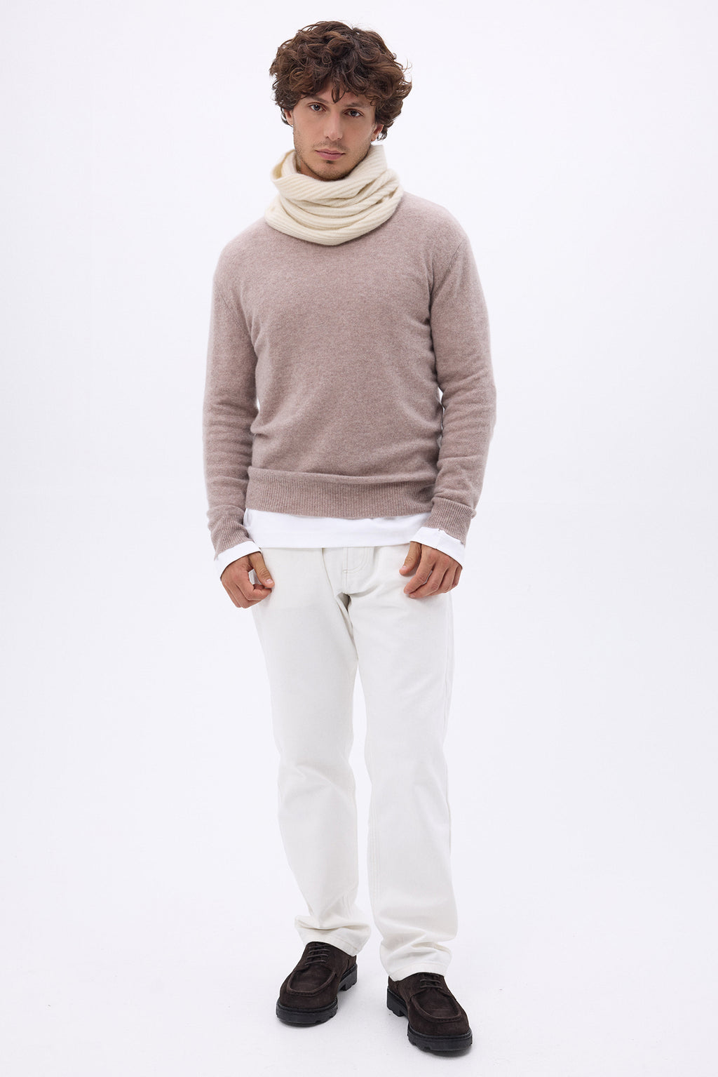 Scaldacollo Elio - Bianco - Unisex - 100% Cashmere