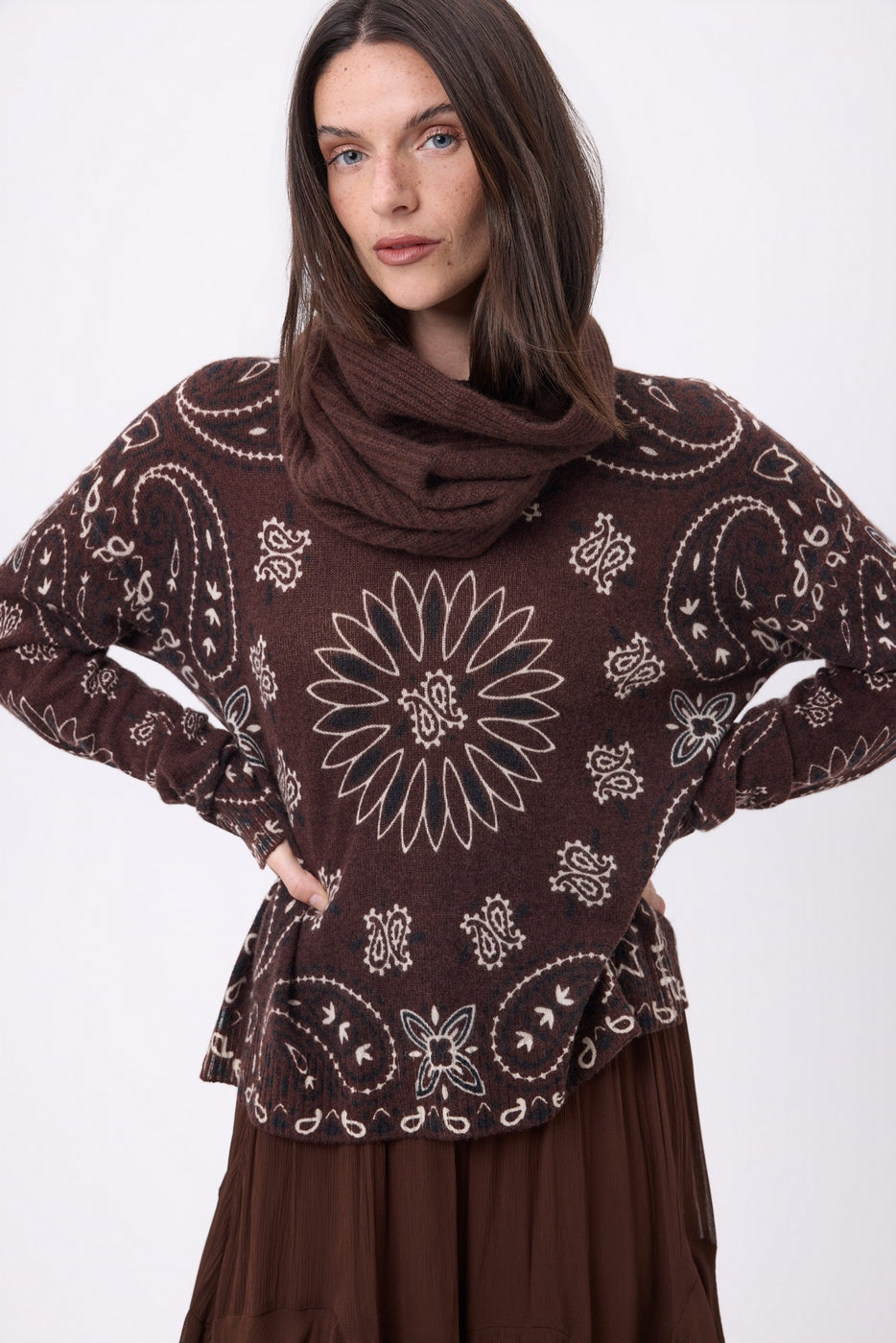 Scaldacollo Elio - Marrone Cioccolato - Unisex - 100% Cashmere