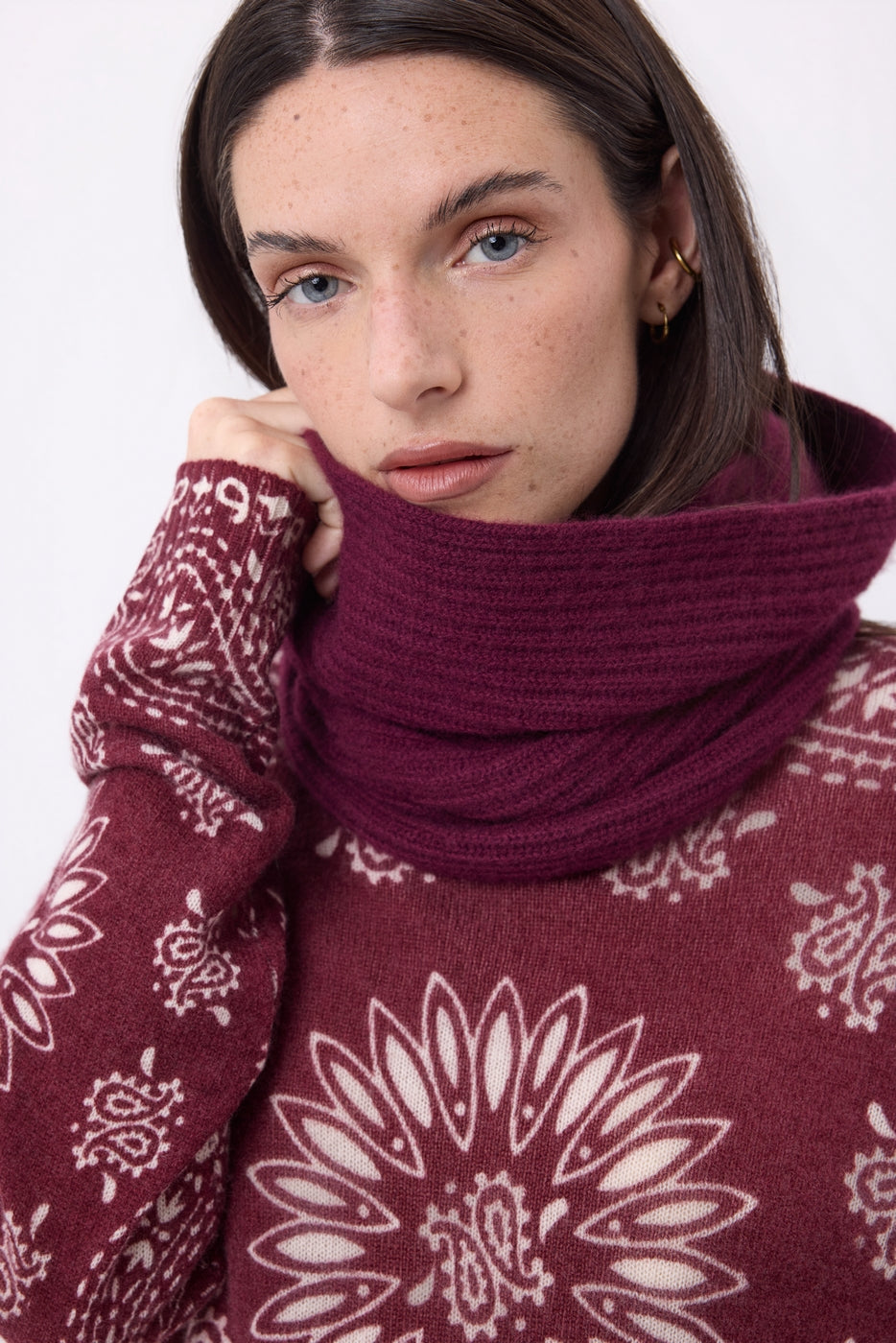 Scaldacollo Elio - Vinaccia - Unisex - 100% Cashmere