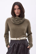 Scaldacollo Elio - Kaki Mélange - Unisex - 100% Cashmere