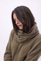 Scaldacollo Elio - Kaki Mélange - Unisex - 100% Cashmere