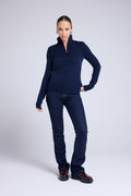 Maglione Collo Mezza Zip Donna Emilie - Blu Navy