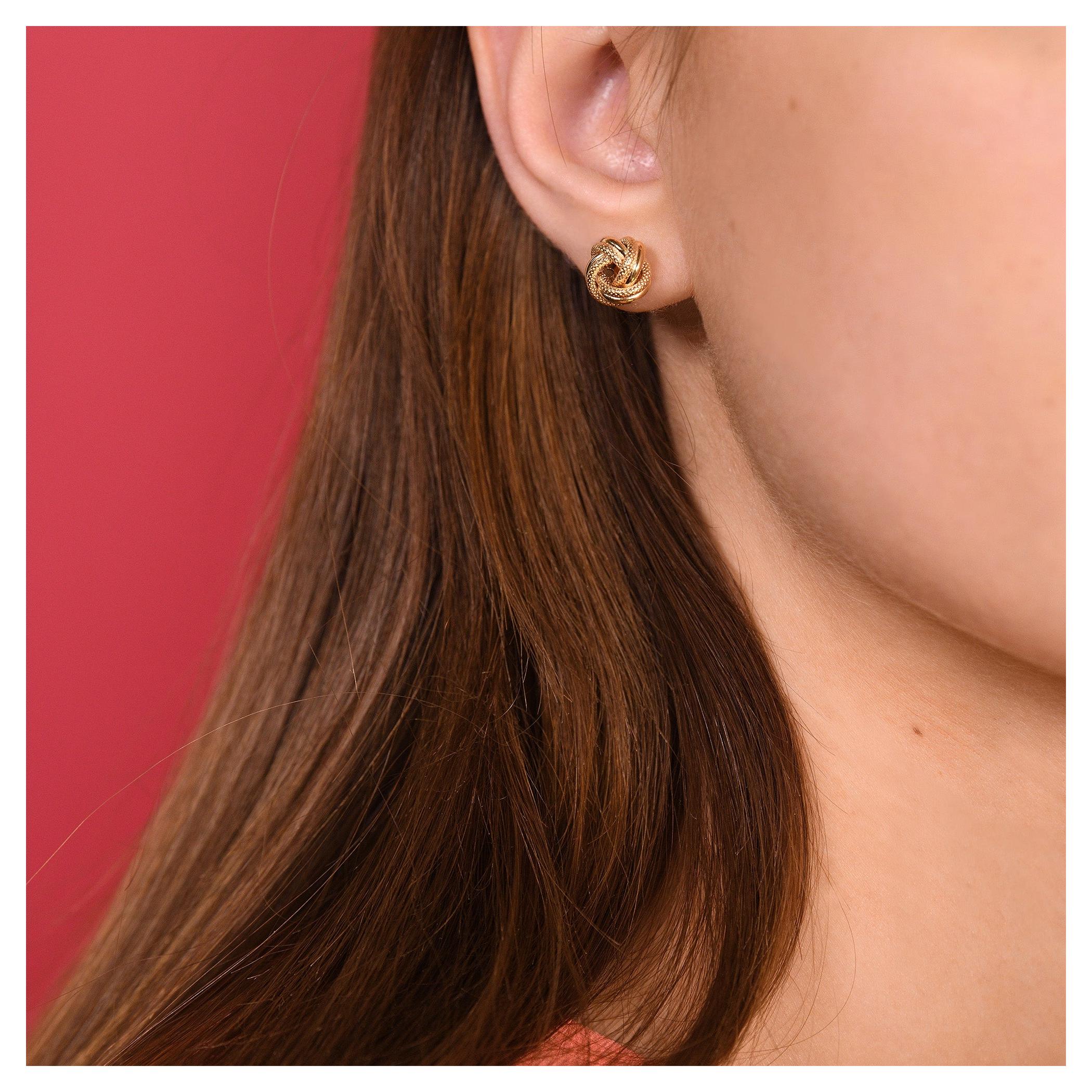 "10mm Twisted Knot" Earrings - 375/1000 Yellow Gold