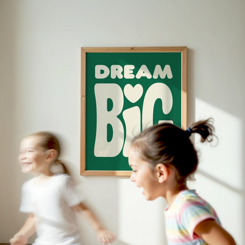 Kids - Affiche Kids Dream Big - Vert