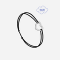Open Heart Black Bracelet - Black