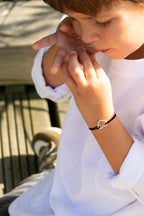 Open Heart Black Bracelet - Black