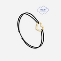 Bracelet Coeur Vide Noir  - Noir