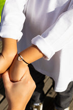 Bracelet Coeur Vide Noir  - Noir