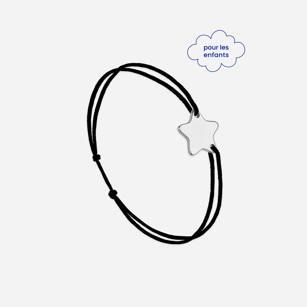 Bracelet Étoile Noir - Noir