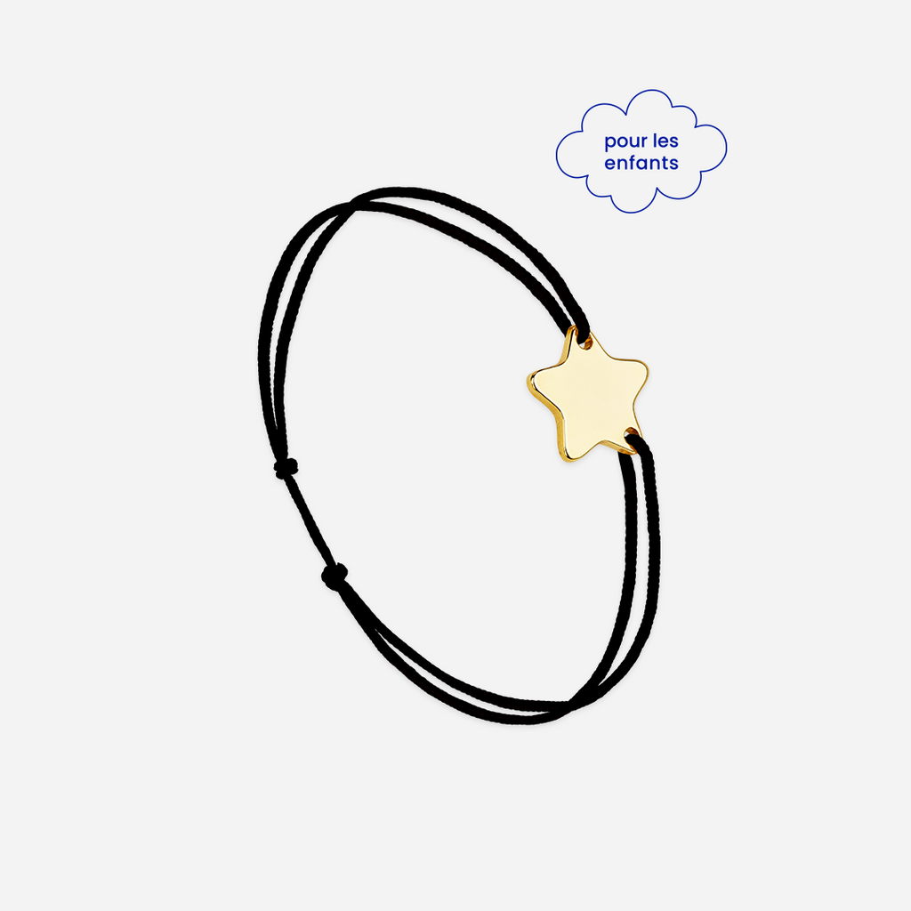 Bracelet Étoile Noir  - Noir