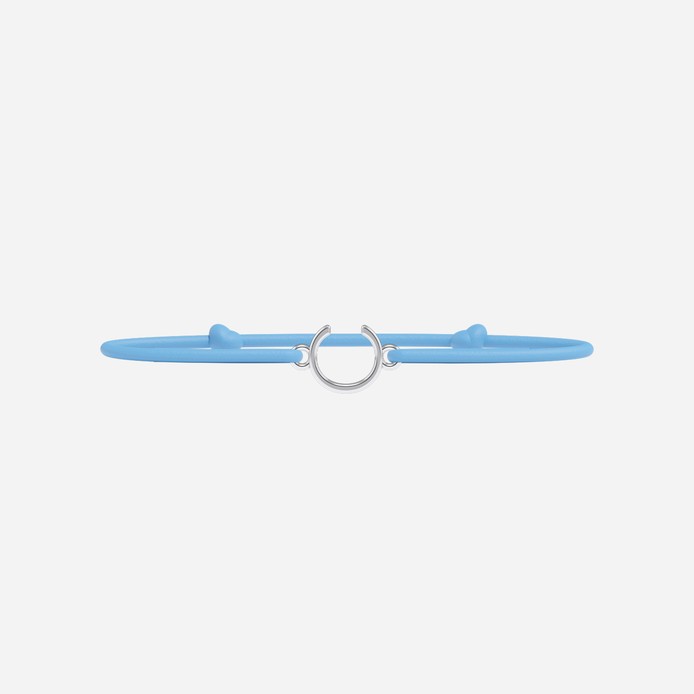 Bracelet Lettres Plaqué Argent Enfant - Bleu Ciel