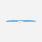 Bracelet Lettres Plaqué Argent Enfant - Bleu Ciel