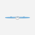 Bracelet Lettres Plaqué Argent Enfant - Bleu Ciel