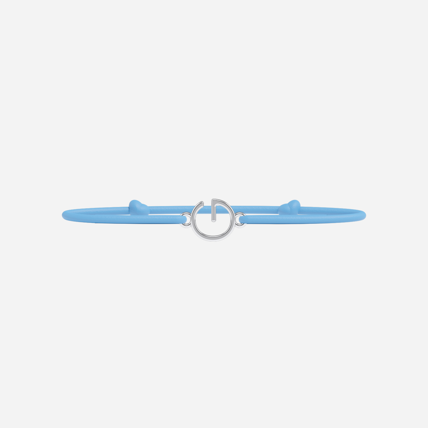 Bracelet Lettres Plaqué Argent Enfant - Bleu Ciel