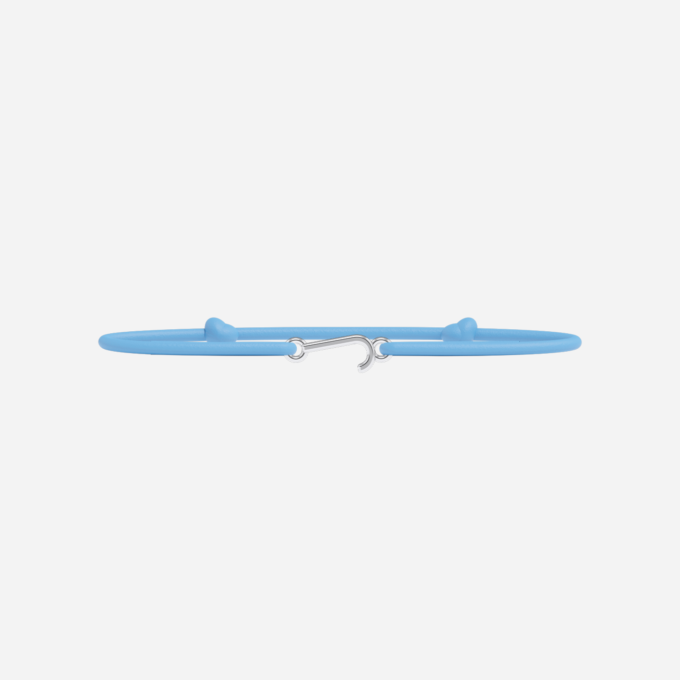 Bracelet Lettres Plaqué Argent Enfant - Bleu Ciel