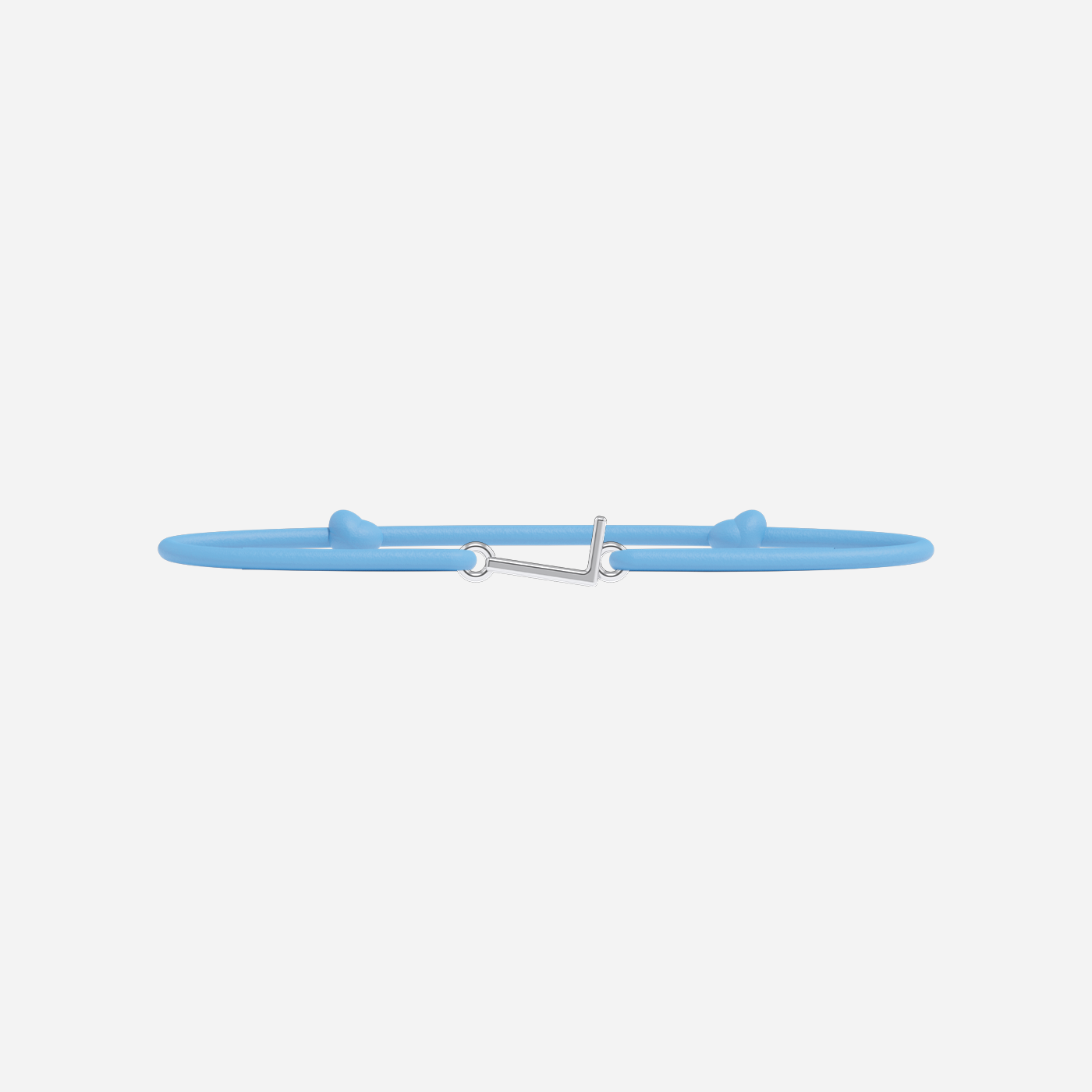Bracelet Lettres Plaqué Argent Enfant - Bleu Ciel