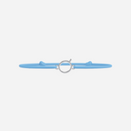 Bracelet Lettres Plaqué Argent Enfant - Bleu Ciel