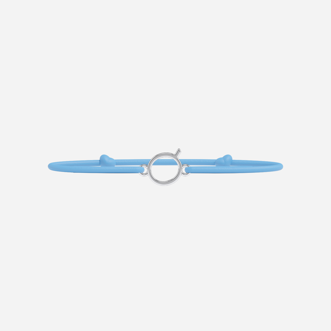 Bracelet Lettres Plaqué Argent Enfant - Bleu Ciel