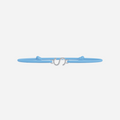 Bracelet Lettres Plaqué Argent Enfant - Bleu Ciel