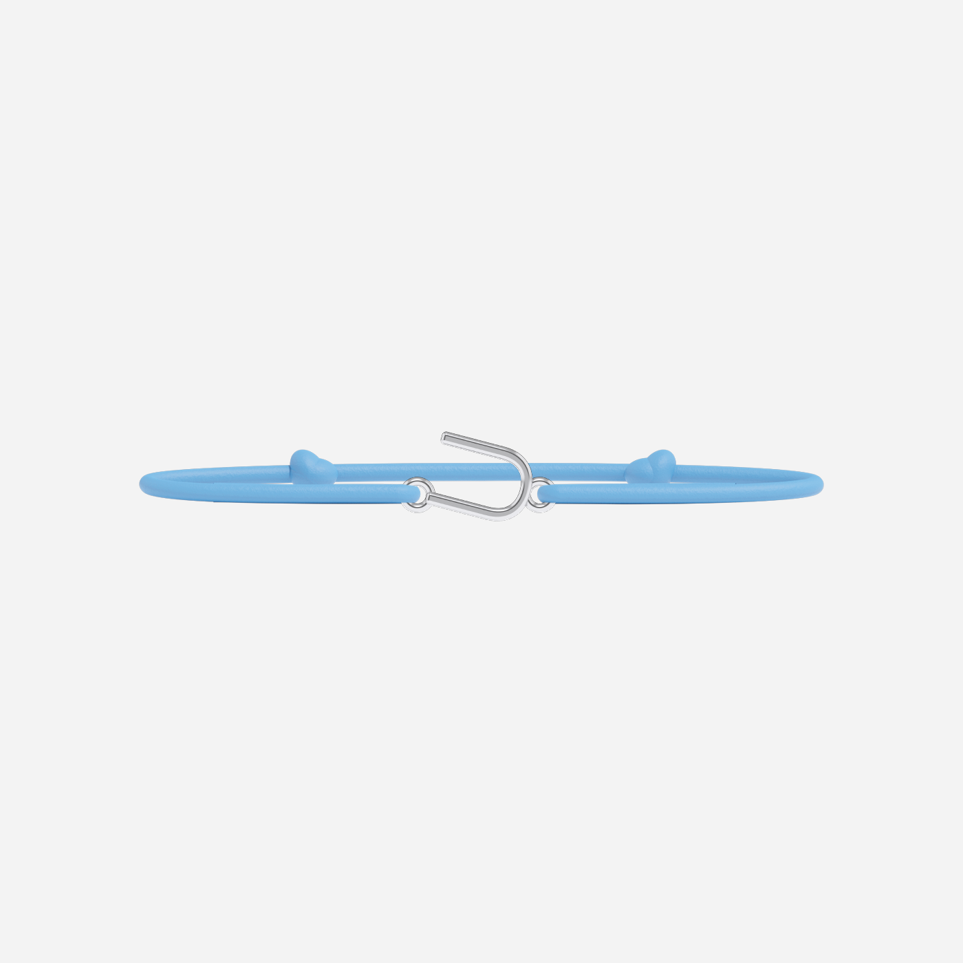 Bracelet Lettres Plaqué Argent Enfant - Bleu Ciel