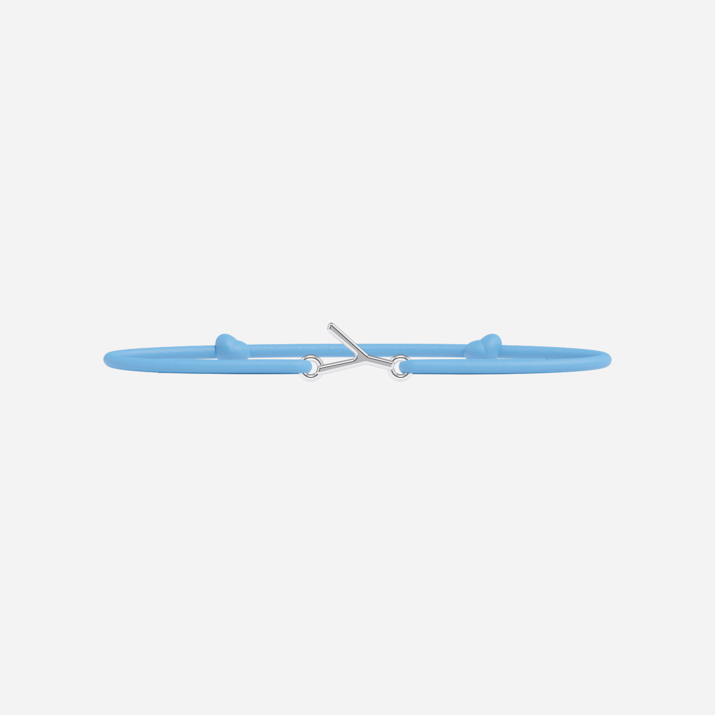 Bracelet Lettres Plaqué Argent Enfant - Bleu Ciel