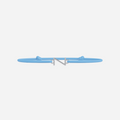 Bracelet Lettres Plaqué Argent Enfant - Bleu Ciel