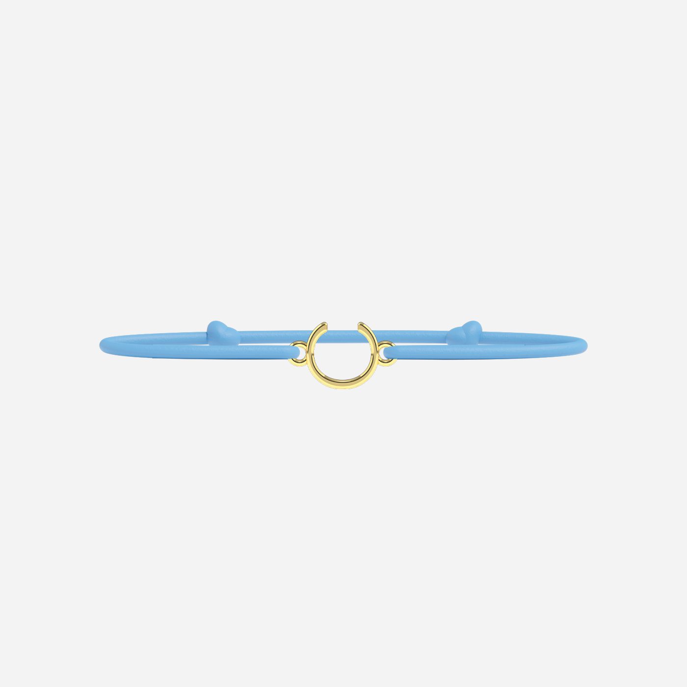 Bracelet Lettres Dorées Enfant - Bleu Ciel