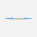 Bracelet Lettres Dorées Enfant - Bleu Ciel