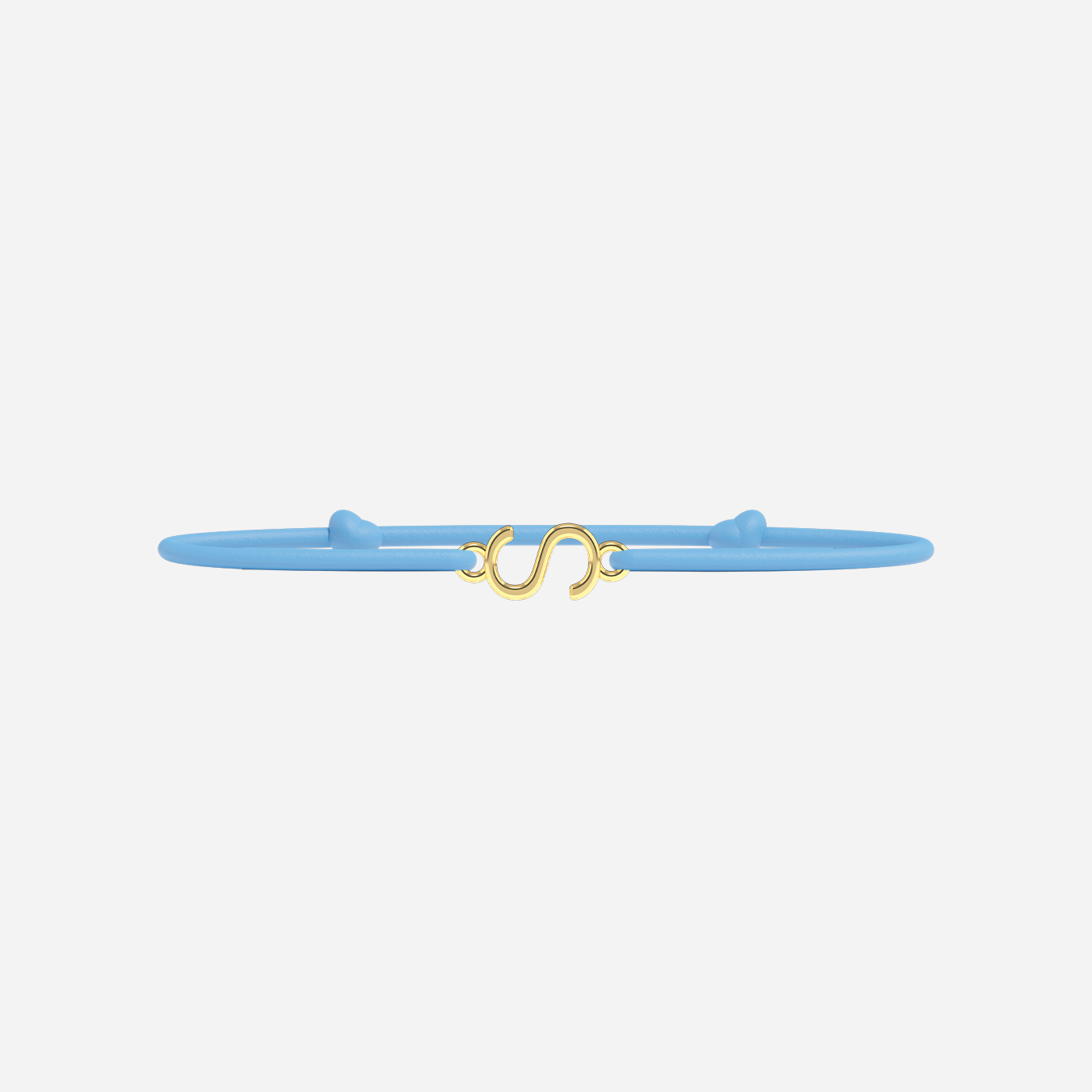 Bracelet Lettres Dorées Enfant - Bleu Ciel