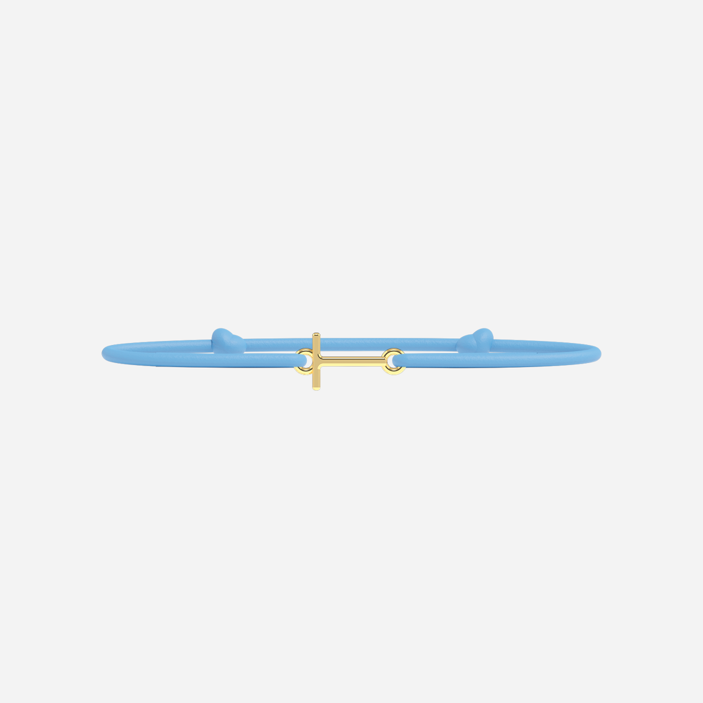 Bracelet Lettres Dorées Enfant - Bleu Ciel