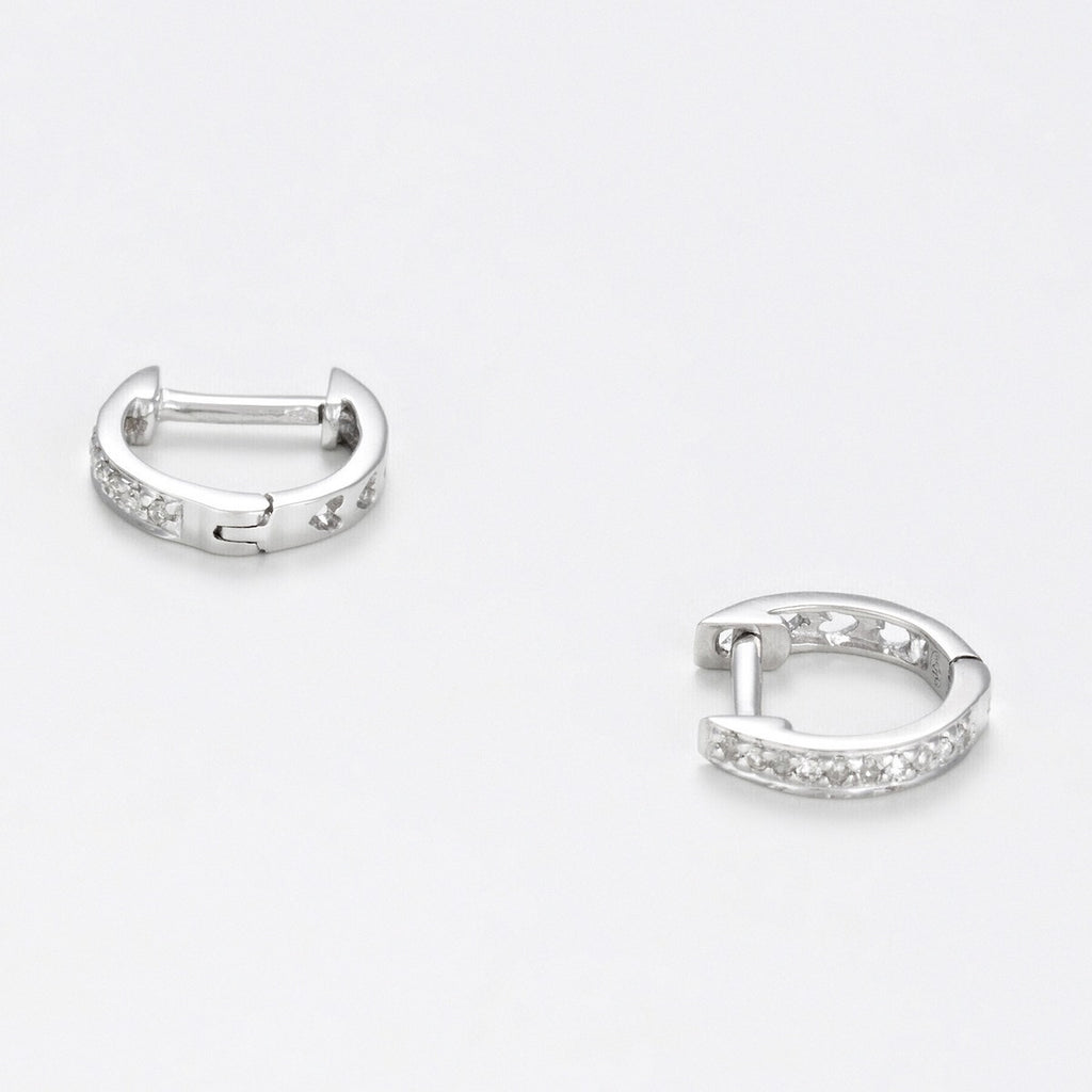 Boucles D'Oreilles "Anneau Pm" Diamants 0,06Ct/20