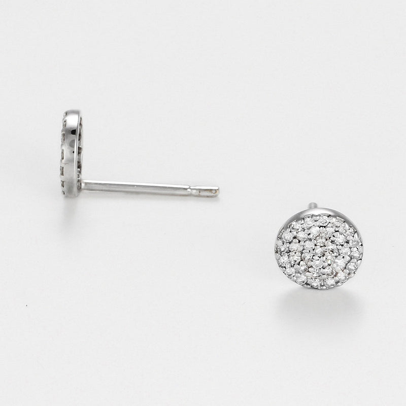 "Sparkling Round" Earrings - 0.2Ct/68 Diamonds - White Gold