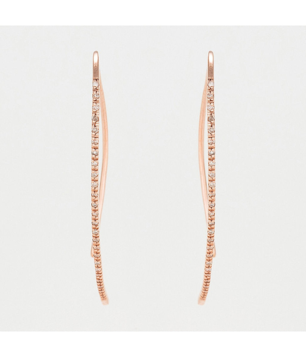 "Precious Vines" Earrings, Diamond 0.15/50 - 375/1000 Rose Gold