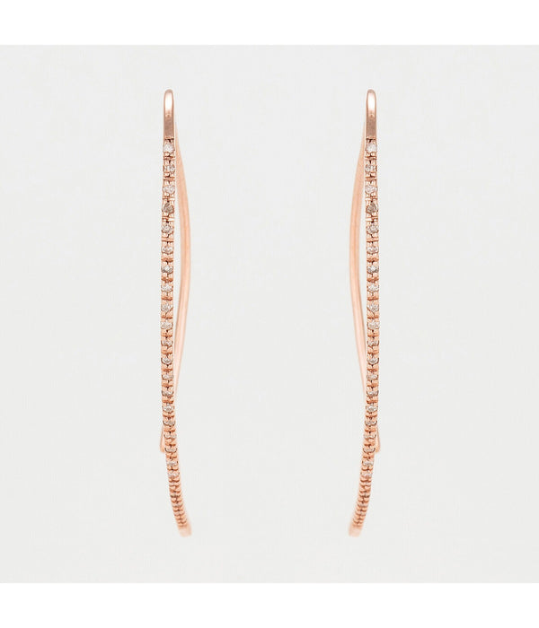 Boucles D'Oreilles "Lianes Précieuses" Diamant 0,15/50 - Or Rose 375/1000