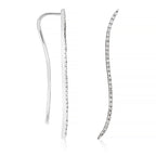 Boucles D'Oreilles Grimpantes "Vagues De Diamants" D0,13/42