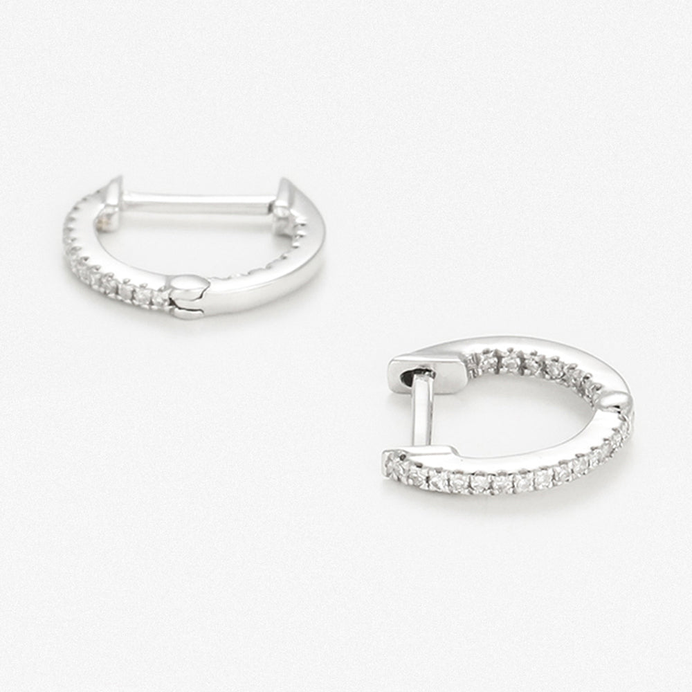"Perfect Créoles" Hoop Earrings Diamond 0.08/42
