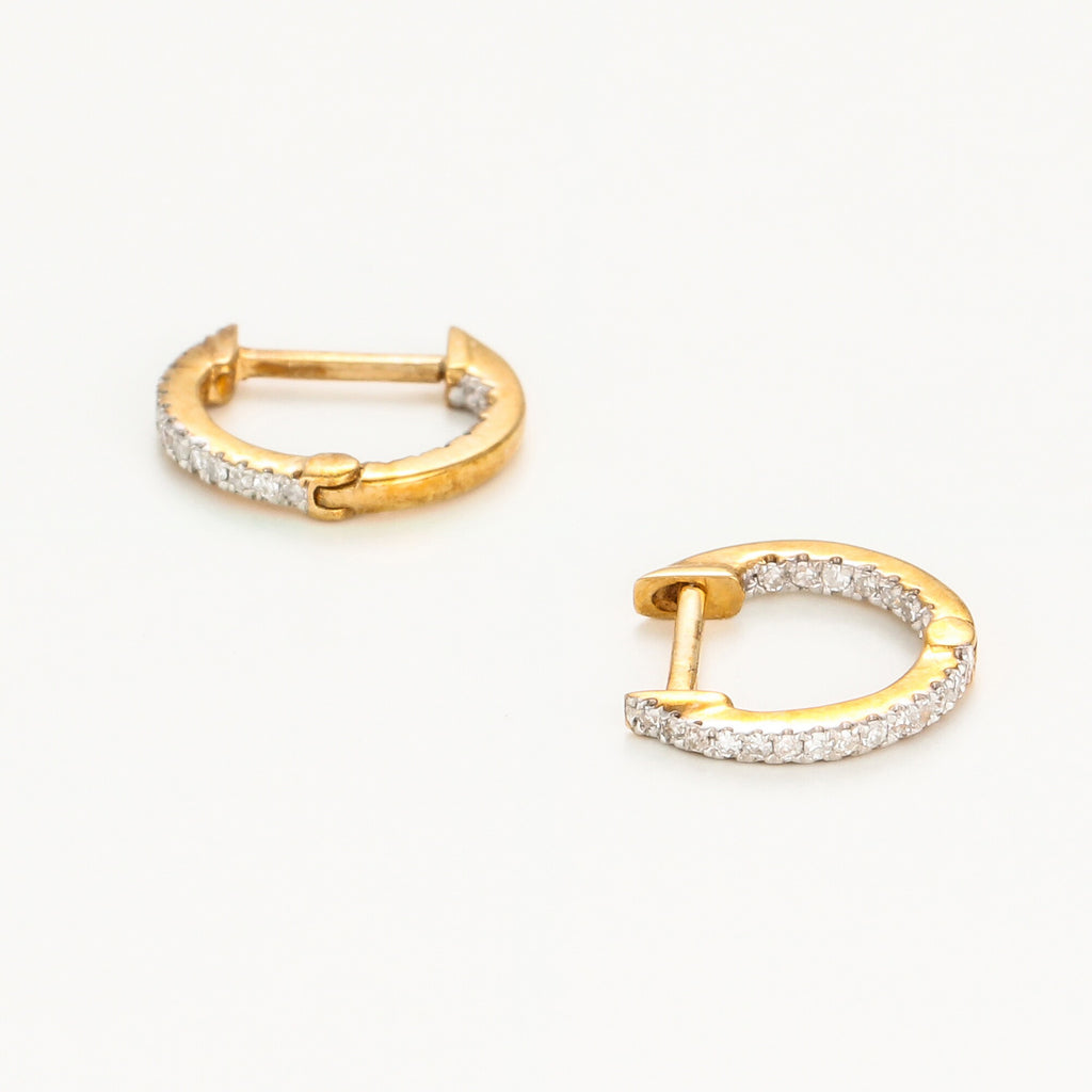 "Perfect Créoles" Hoop Earrings Diamond 0.08/42