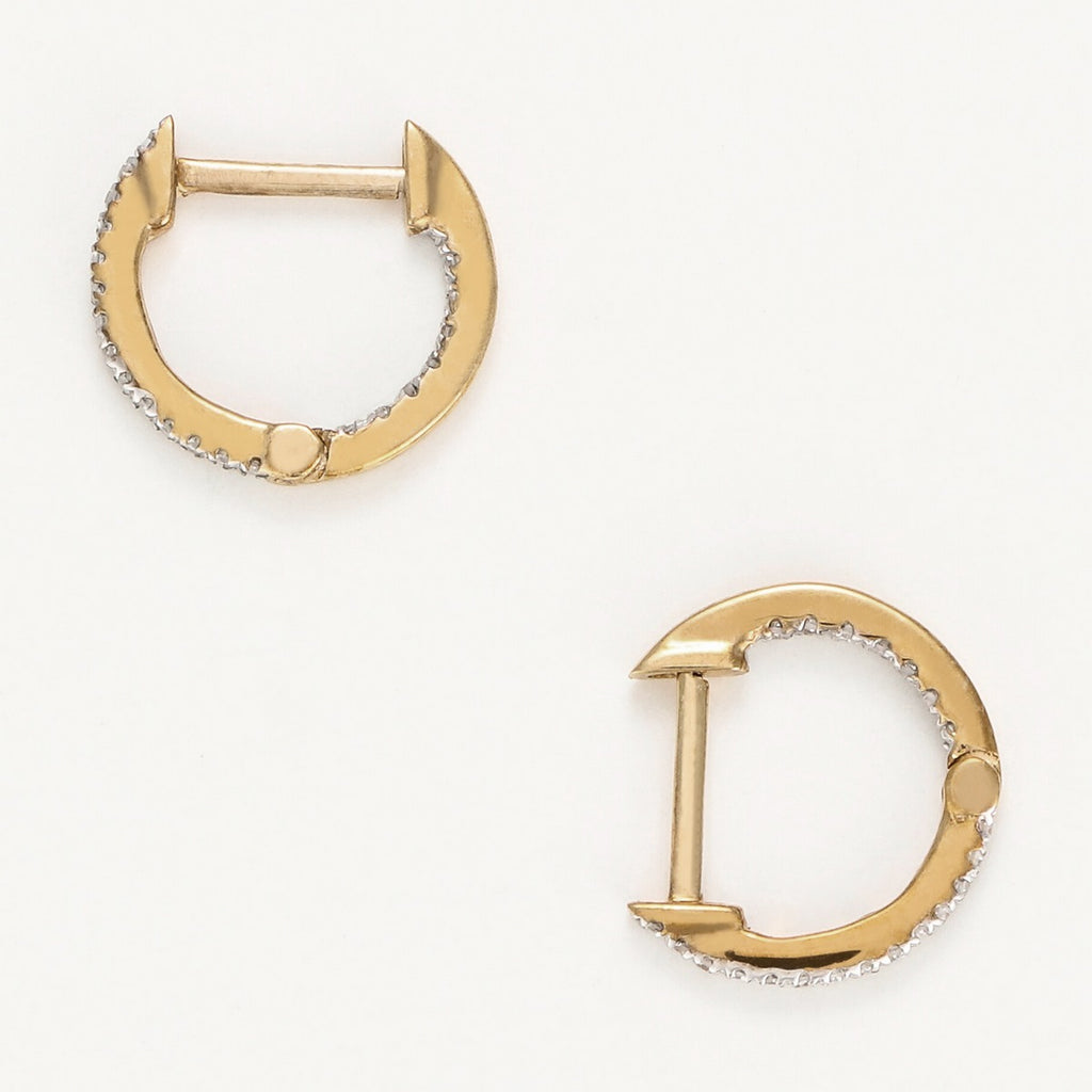 Boucles D'Oreilles "Perfect Créoles" Pm Diamant 0,08/42