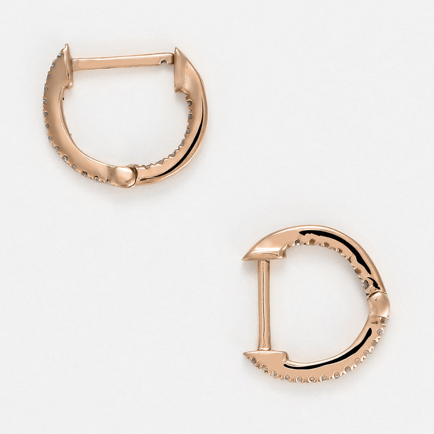 "Perfect Creole" Earrings D0.08/42 - 375/1000 Rose Gold