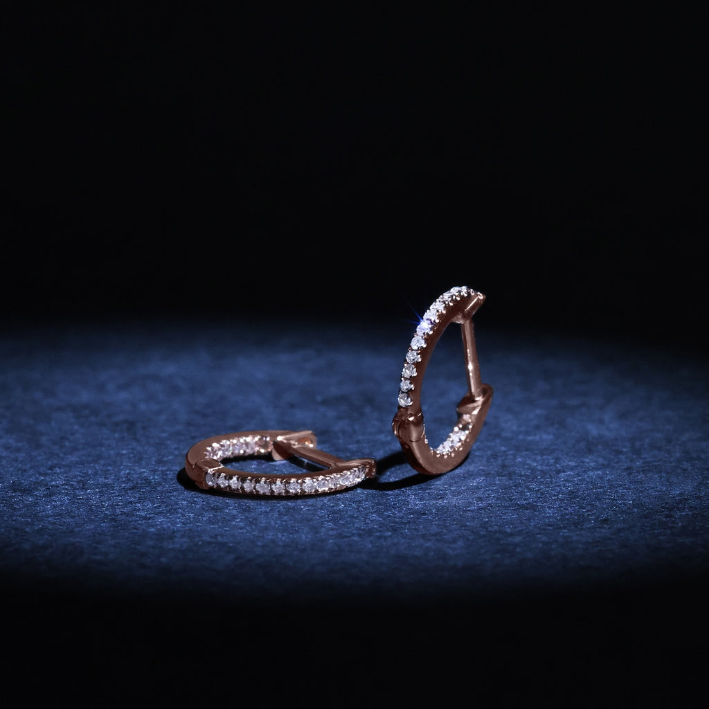 "Perfect Creole" Earrings D0.08/42 - 375/1000 Rose Gold