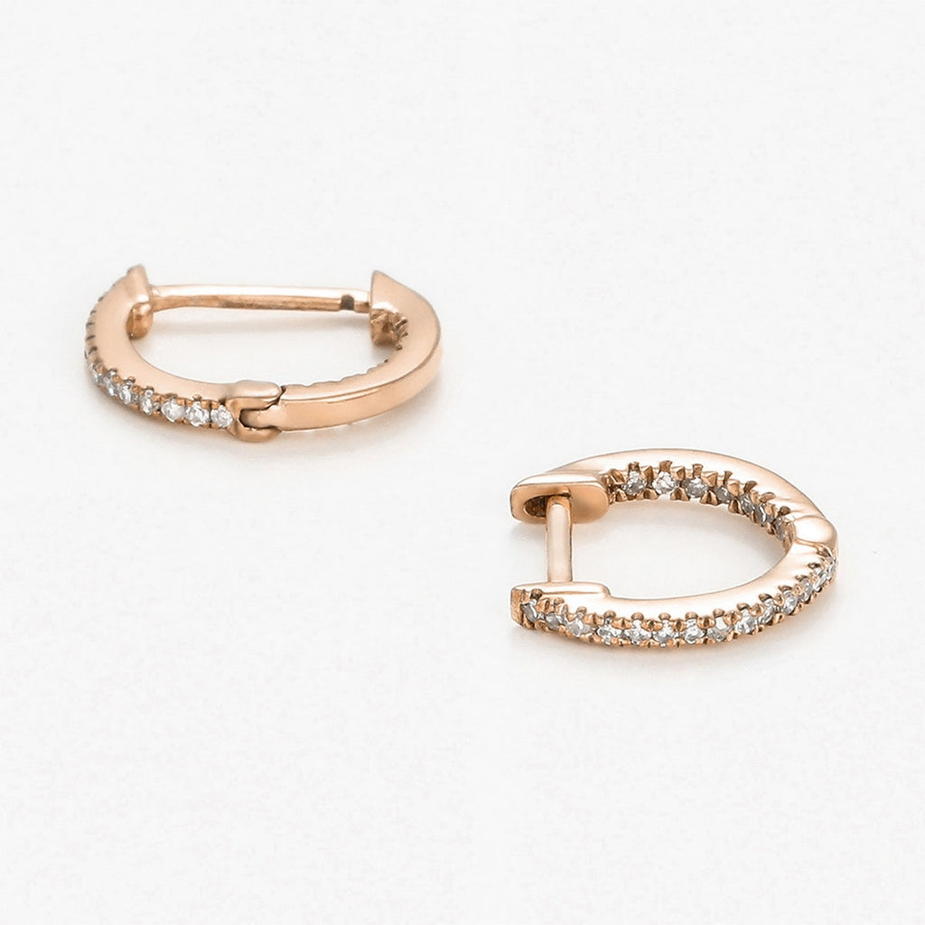 "Perfect Créoles" Diamond Earrings 0.08/42 - Rose Gold
