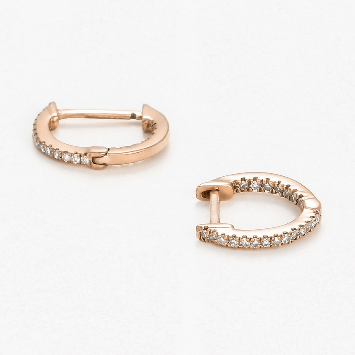 "Perfect Créoles" Diamond Earrings 0.08/42 - Rose Gold