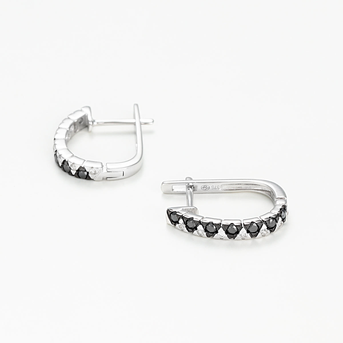 Boucles D'Oreilles "Black And White"