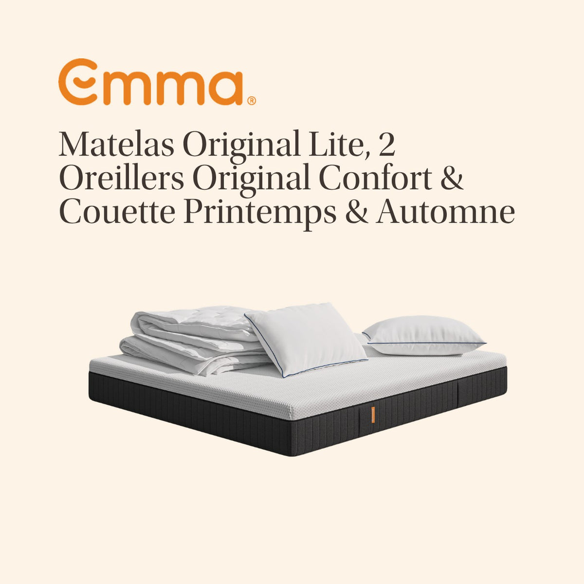 Pack - Matelas Original Lite + Oreiller(s) Original Confort + Couette Printemps & Automne