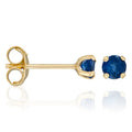 Kolczyki „Little Blue 3 mm: 0,15 ct/2” z żółtego złota próby 375
