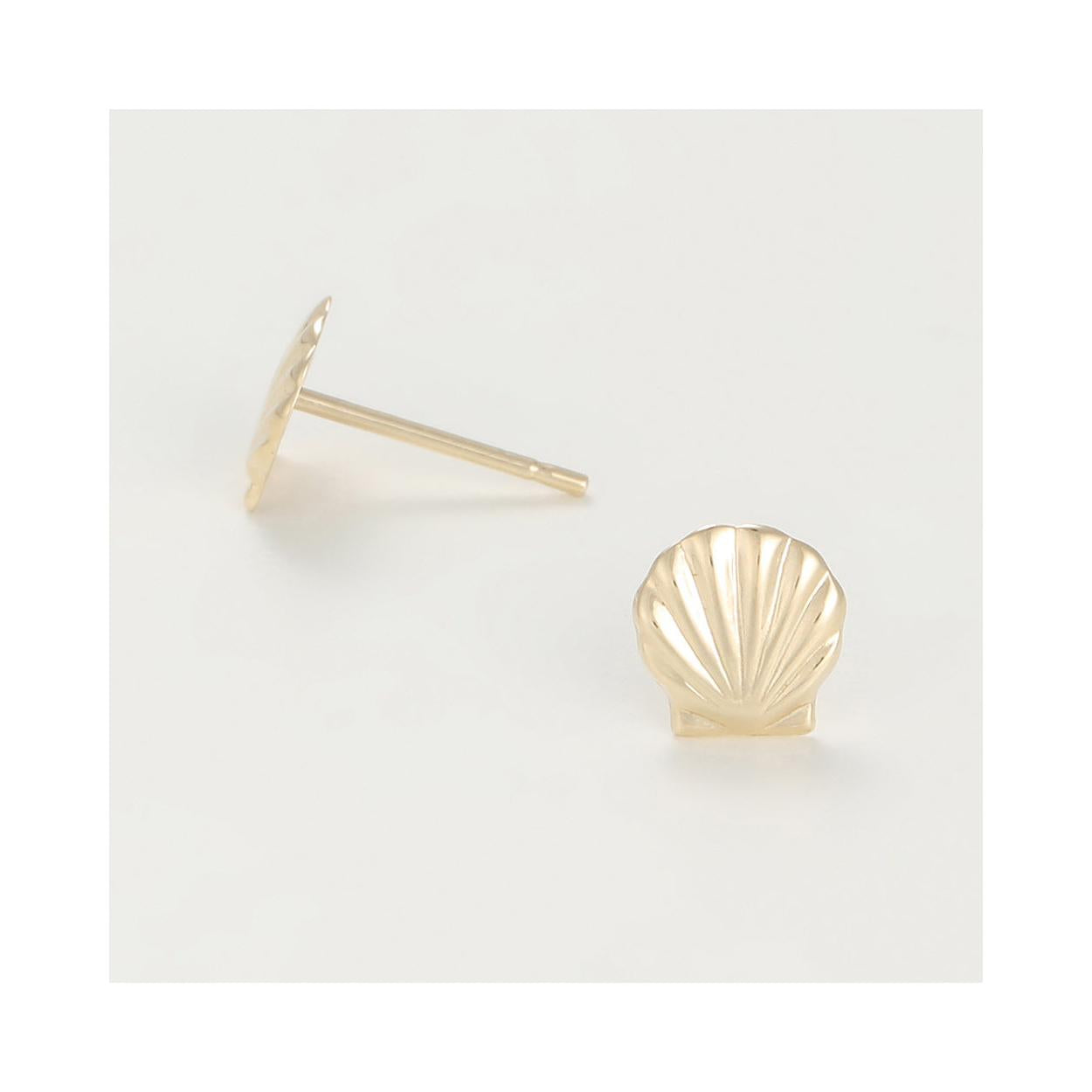 Children's Earrings "Shells" Yellow Gold 375/1002